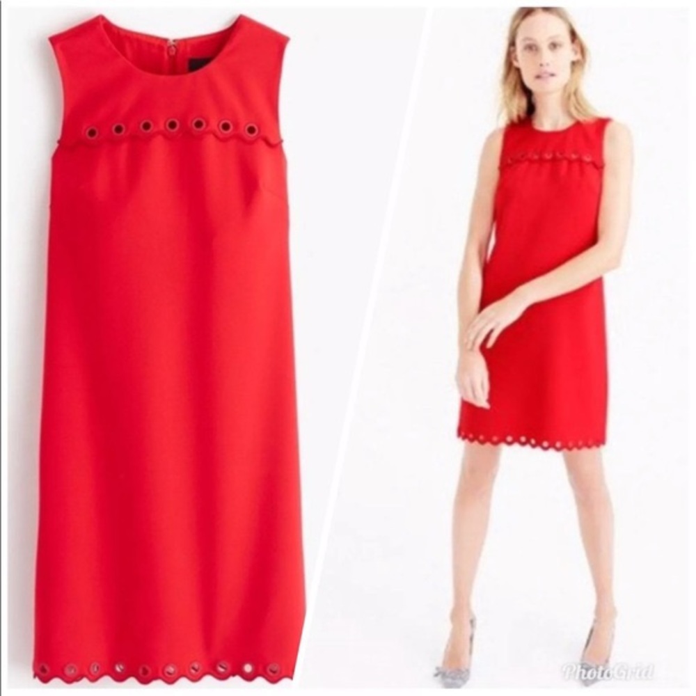 J. Crew bright orange/red dress